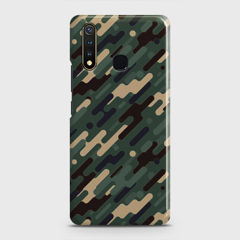 Vivo Y19 Cover - Camo Series 3 - Light Green Design - Matte Finish - Snap On Hard Case with LifeTime Colors Guarantee