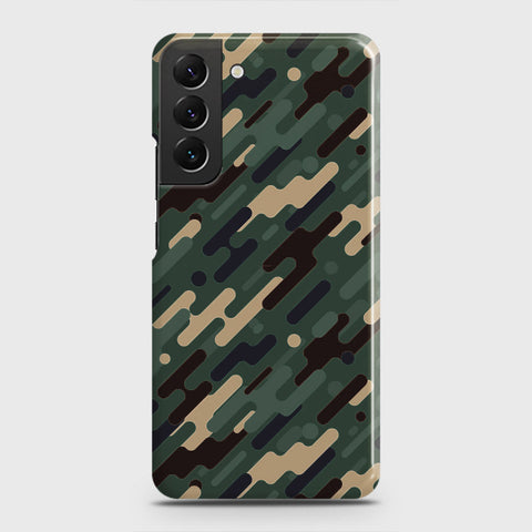 Samsung Galaxy S22 5G Cover - Camo Series 3 - Light Green Design - Matte Finish - Snap On Hard Case with LifeTime Colors Guarantee