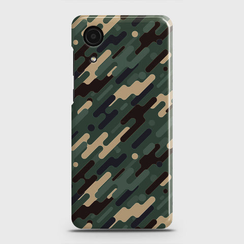 Samsung Galaxy A03 Core Cover - Camo Series 3 - Light Green Design - Matte Finish - Snap On Hard Case with LifeTime Colors Guarantee