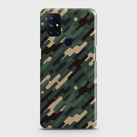 OnePlus Nord N10 5G Cover - Camo Series 3 - Light Green Design - Matte Finish - Snap On Hard Case with LifeTime Colors Guarantee