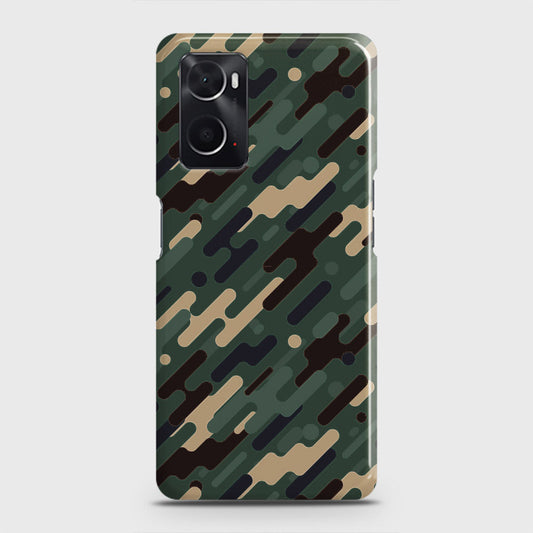 Oppo A36 Cover - Camo Series 3 - Light Green Design - Matte Finish - Snap On Hard Case with LifeTime Colors Guarantee