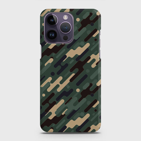 iPhone 14 Pro Max Cover - Camo Series 3 - Light Green Design - Matte Finish - Snap On Hard Case with LifeTime Colors Guarantee
