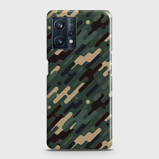 Realme 9 Pro Plus Cover - Camo Series 3 - Light Green Design - Matte Finish - Snap On Hard Case with LifeTime Colors Guarantee