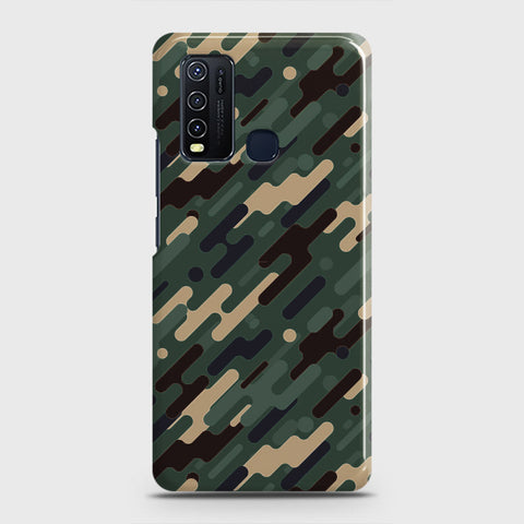 Vivo Y50  Cover - Camo Series 3 - Light Green Design - Matte Finish - Snap On Hard Case with LifeTime Colors Guarantee