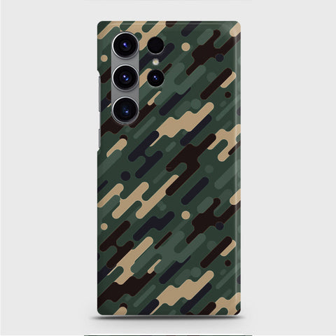 Samsung Galaxy S23 Ultra Cover - Camo Series 3 - Light Green Design - Matte Finish - Snap On Hard Case with LifeTime Colors Guarantee