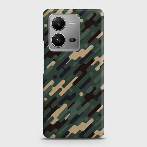 Vivo V25 Cover - Camo Series 3 - Light Green Design - Matte Finish - Snap On Hard Case with LifeTime Colors Guarantee