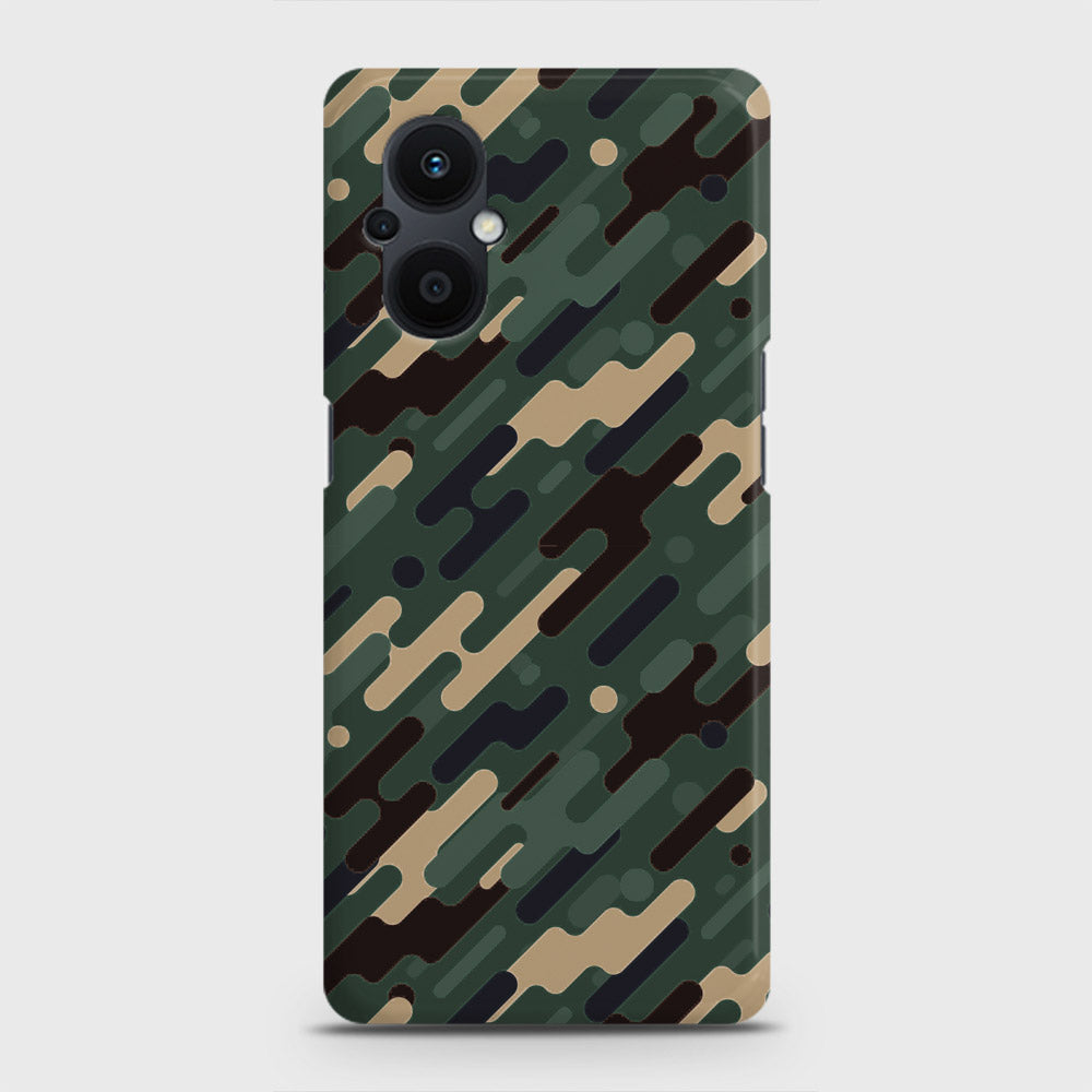 Oppo F21 Pro 5G Cover - Camo Series 3 - Light Green Design - Matte Finish - Snap On Hard Case with LifeTime Colors Guarantee