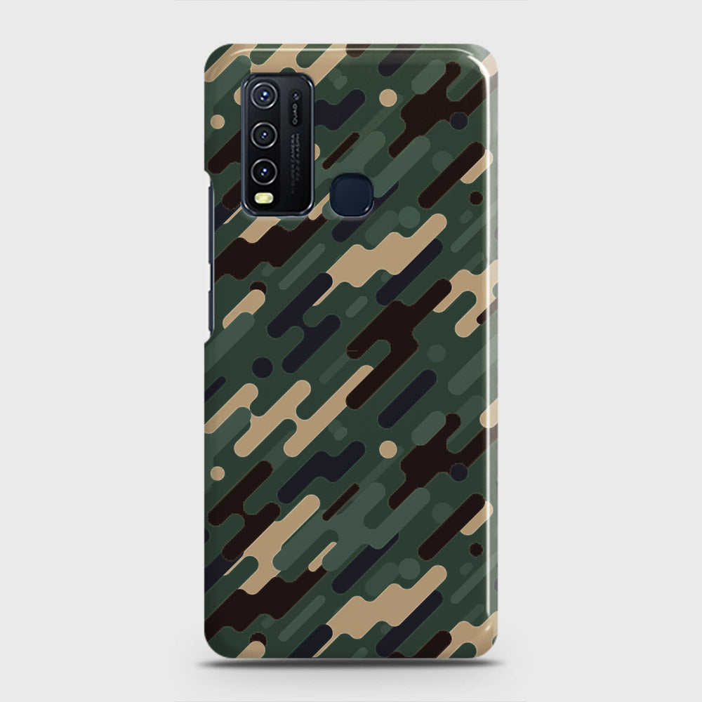 Vivo Y30  Cover - Camo Series 3 - Light Green Design - Matte Finish - Snap On Hard Case with LifeTime Colors Guarantee