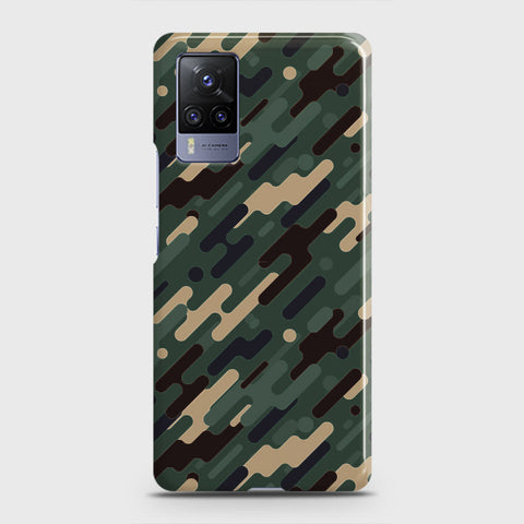 Vivo X60 Pro  Cover - Camo Series 3 - Light Green Design - Matte Finish - Snap On Hard Case with LifeTime Colors Guarantee