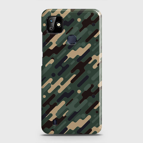 Infinix Smart HD 2021 Cover - Camo Series 3 - Light Green Design - Matte Finish - Snap On Hard Case with LifeTime Colors Guarantee