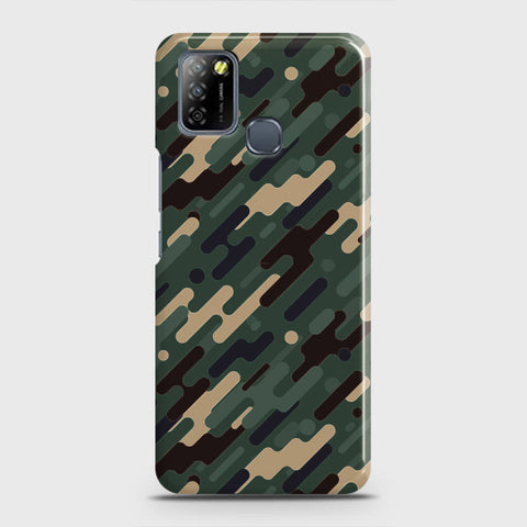 Infinix Smart 5 Cover - Camo Series 3 - Light Green Design - Matte Finish - Snap On Hard Case with LifeTime Colors Guarantee