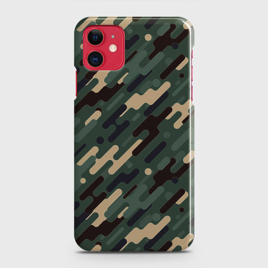 iPhone 11 Cover - Camo Series 3 - Light Green Design - Matte Finish - Snap On Hard Case with LifeTime Colors Guarantee