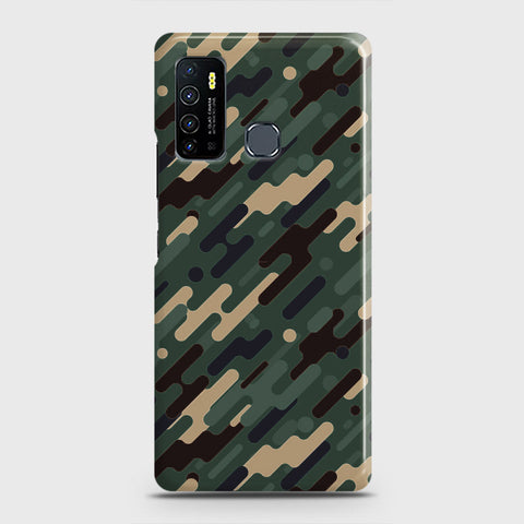Infinix Hot 9 Cover - Camo Series 3 - Light Green Design - Matte Finish - Snap On Hard Case with LifeTime Colors Guarantee