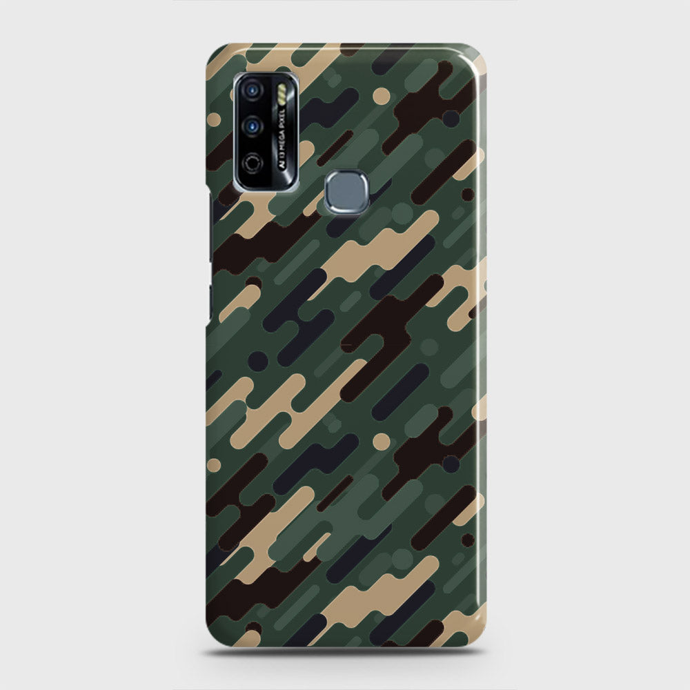 Infinix Hot 9 Play Cover - Camo Series 3 - Light Green Design - Matte Finish - Snap On Hard Case with LifeTime Colors Guarantee