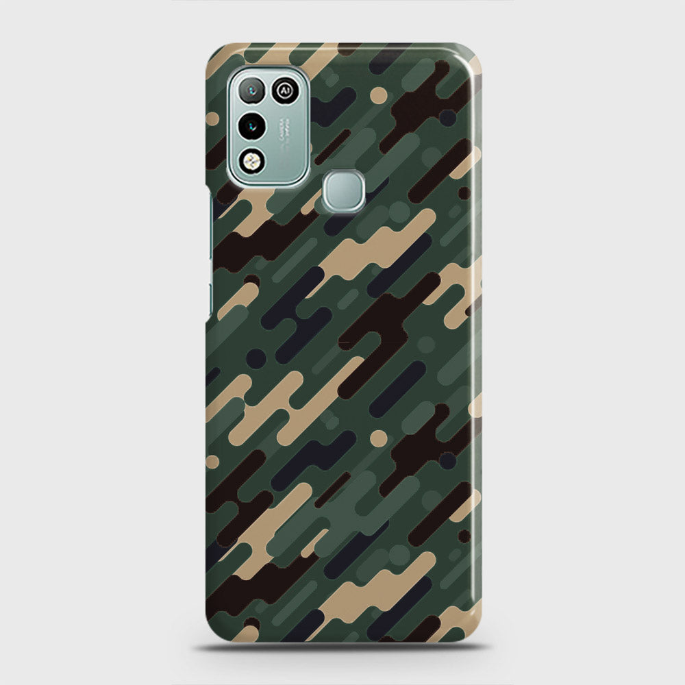 Infinix Hot 10 Play Cover - Camo Series 3 - Light Green Design - Matte Finish - Snap On Hard Case with LifeTime Colors Guarantee