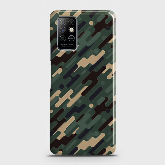 Infinix Note 8 Cover - Camo Series 3 - Light Green Design - Matte Finish - Snap On Hard Case with LifeTime Colors Guarantee
