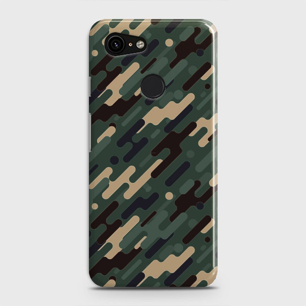 Google Pixel 3 Cover - Camo Series 3 - Light Green Design - Matte Finish - Snap On Hard Case with LifeTime Colors Guarantee