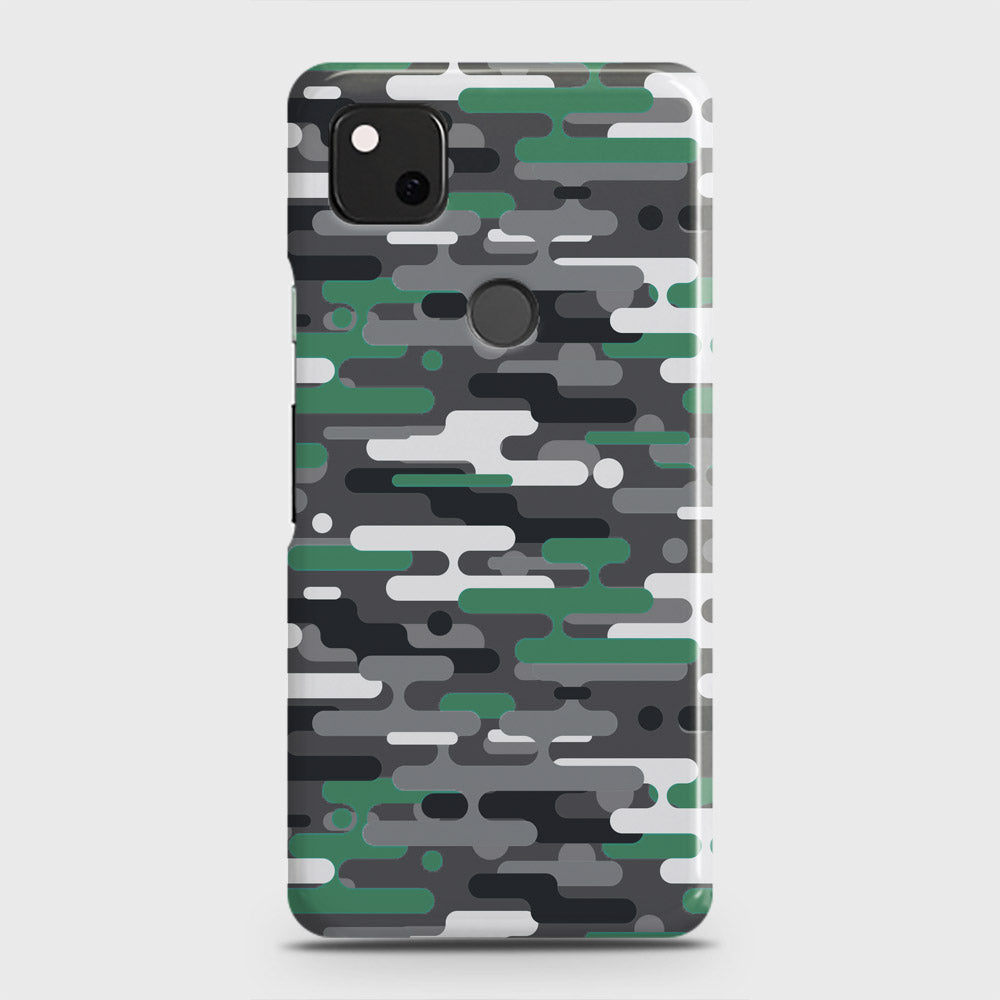 Google Pixel 4a Cover - Camo Series 2 - Green & Grey Design - Matte Finish - Snap On Hard Case with LifeTime Colors Guarantee
