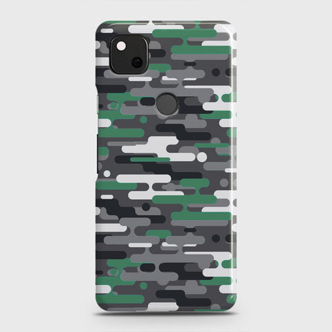 Google Pixel 4a Cover - Camo Series 2 - Green & Grey Design - Matte Finish - Snap On Hard Case with LifeTime Colors Guarantee