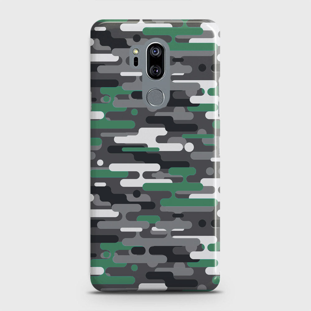 LG G7 ThinQ Cover - Camo Series 2 - Green & Grey Design - Matte Finish - Snap On Hard Case with LifeTime Colors Guarantee