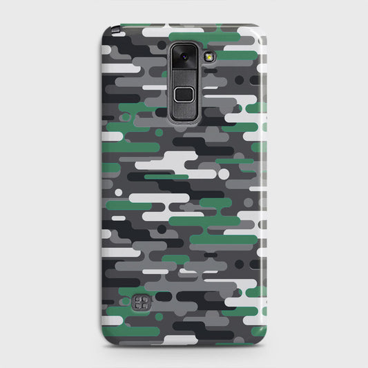 LG Stylus 2 / Stylus 2 Plus / Stylo 2 / Stylo 2 Plus Cover - Camo Series 2 - Green & Grey Design - Matte Finish - Snap On Hard Case with LifeTime Colors Guarantee