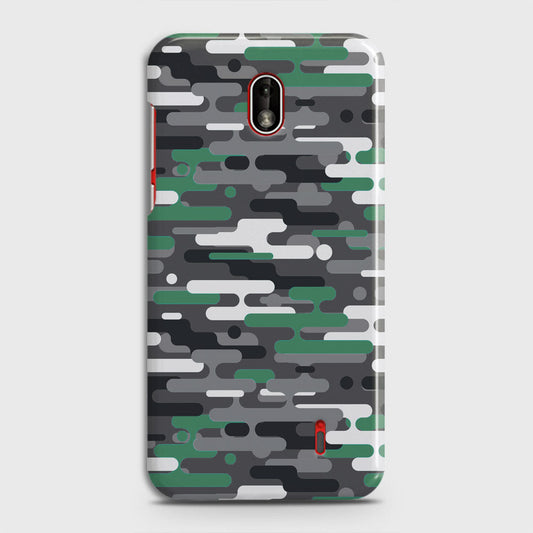 Nokia 1 Plus Cover - Camo Series 2 - Green & Grey Design - Matte Finish - Snap On Hard Case with LifeTime Colors Guarantee