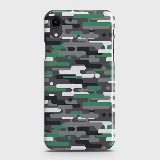 iPhone XR Cover - Camo Series 2 - Green & Grey Design - Matte Finish - Snap On Hard Case with LifeTime Colors Guarantee