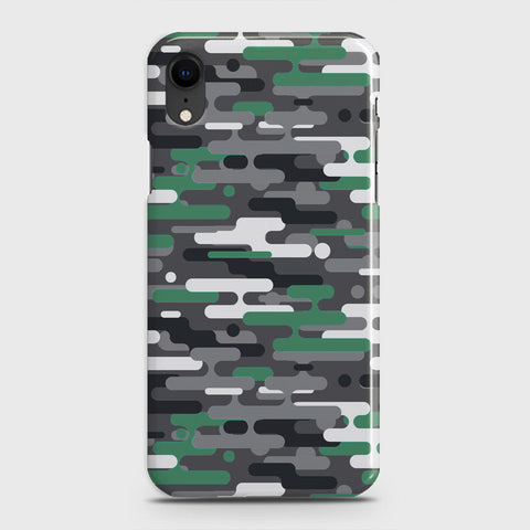 iPhone XR Cover - Camo Series 2 - Green & Grey Design - Matte Finish - Snap On Hard Case with LifeTime Colors Guarantee