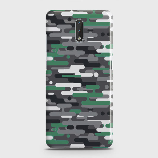 Nokia 2.3 Cover - Camo Series 2 - Green & Grey Design - Matte Finish - Snap On Hard Case with LifeTime Colors Guarantee