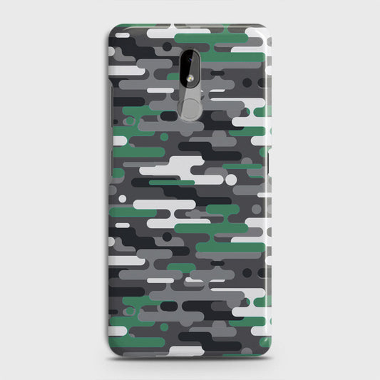 Nokia 3.2 Cover - Camo Series 2 - Green & Grey Design - Matte Finish - Snap On Hard Case with LifeTime Colors Guarantee