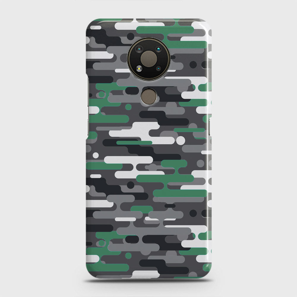 Nokia 3.4 Cover - Camo Series 2 - Green & Grey Design - Matte Finish - Snap On Hard Case with LifeTime Colors Guarantee
