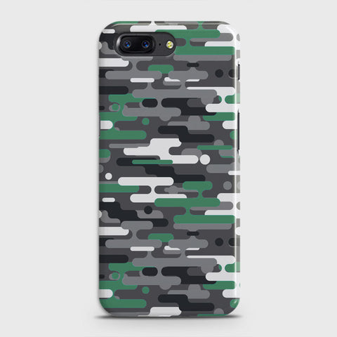 OnePlus 5  Cover - Camo Series 2 - Green & Grey Design - Matte Finish - Snap On Hard Case with LifeTime Colors Guarantee