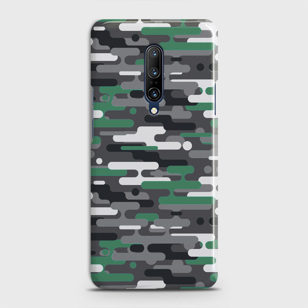 OnePlus 7 Pro  Cover - Camo Series 2 - Green & Grey Design - Matte Finish - Snap On Hard Case with LifeTime Colors Guarantee