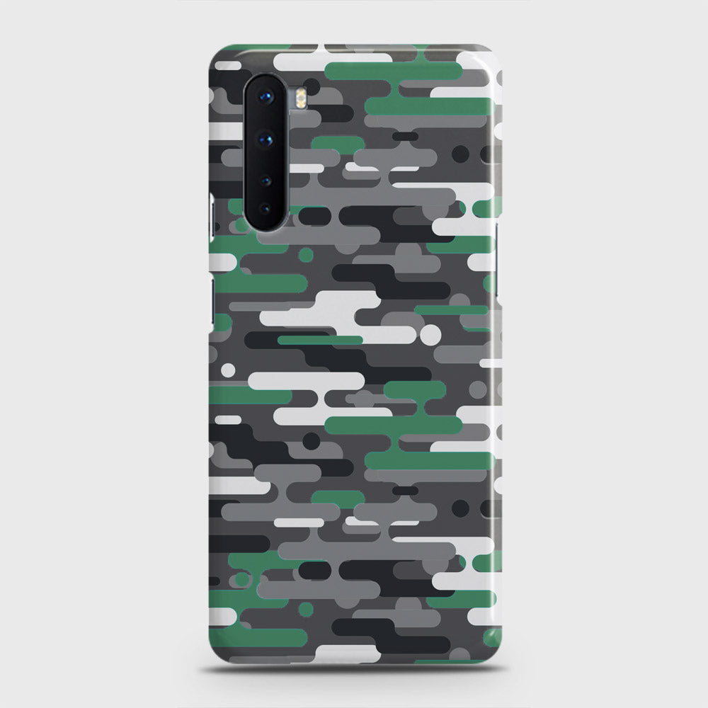 OnePlus Nord  Cover - Camo Series 2 - Green & Grey Design - Matte Finish - Snap On Hard Case with LifeTime Colors Guarantee