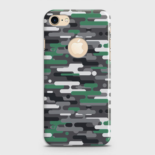 iPhone 7 Cover - Camo Series 2 - Green & Grey Design - Matte Finish - Snap On Hard Case with LifeTime Colors Guarantee
