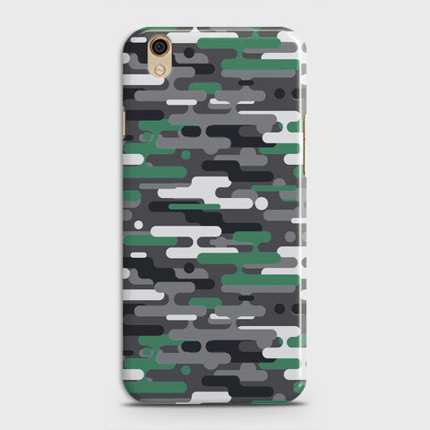 Oppo A37 Cover - Camo Series 2 - Green & Grey Design - Matte Finish - Snap On Hard Case with LifeTime Colors Guarantee