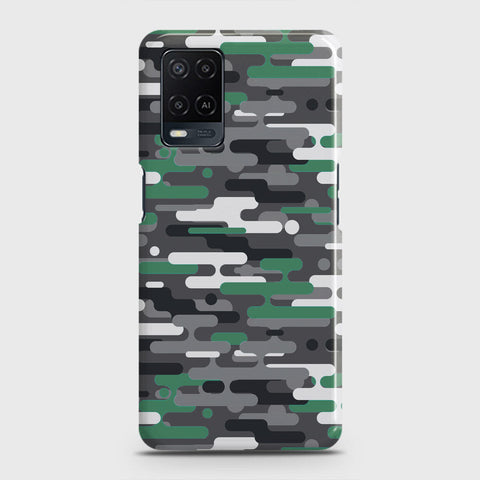 Oppo A54  Cover - Camo Series 2 - Green & Grey Design - Matte Finish - Snap On Hard Case with LifeTime Colors Guarantee