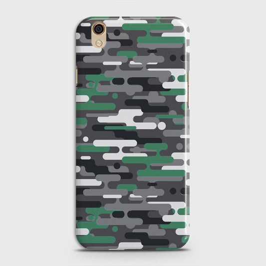 Oppo F1 Plus / R9 Cover - Camo Series 2 - Green & Grey Design - Matte Finish - Snap On Hard Case with LifeTime Colors Guarantee