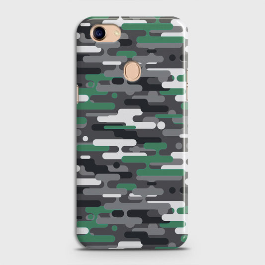 Oppo F5 / F5 Youth Cover - Camo Series 2 - Green & Grey Design - Matte Finish - Snap On Hard Case with LifeTime Colors Guarantee