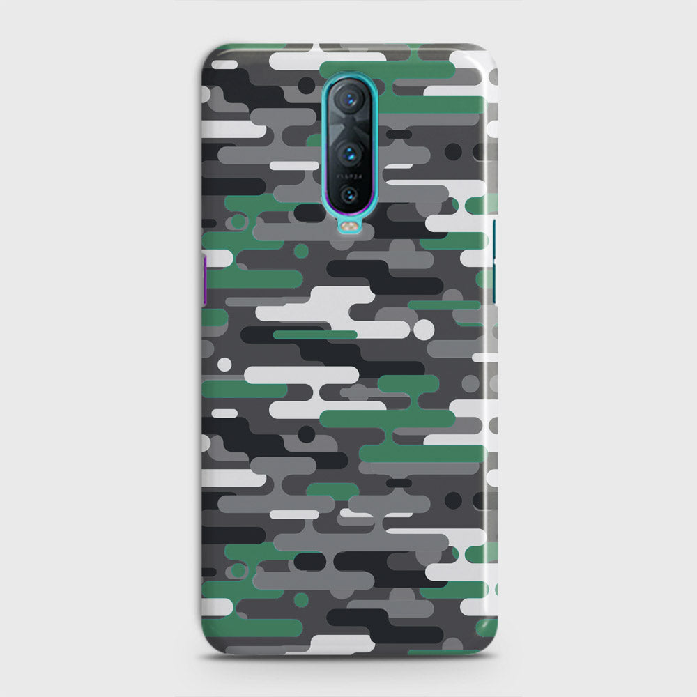 Oppo R17 Pro Cover - Camo Series 2 - Green & Grey Design - Matte Finish - Snap On Hard Case with LifeTime Colors Guarantee