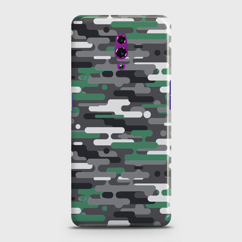 Oppo Reno Cover - Camo Series 2 - Green & Grey Design - Matte Finish - Snap On Hard Case with LifeTime Colors Guarantee
