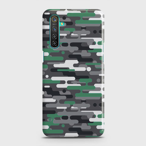 Realme 6 Cover - Camo Series 2 - Green & Grey Design - Matte Finish - Snap On Hard Case with LifeTime Colors Guarantee