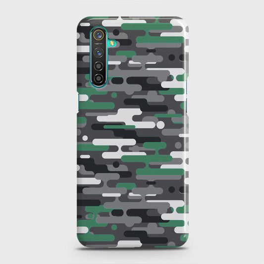 Realme 6s Cover - Camo Series 2 - Green & Grey Design - Matte Finish - Snap On Hard Case with LifeTime Colors Guarantee
