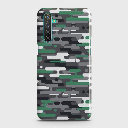 Realme 6 Pro Cover - Camo Series 2 - Green & Grey Design - Matte Finish - Snap On Hard Case with LifeTime Colors Guarantee