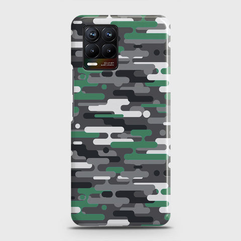 Realme 8 Pro Cover - Camo Series 2 - Green & Grey Design - Matte Finish - Snap On Hard Case with LifeTime Colors Guarantee