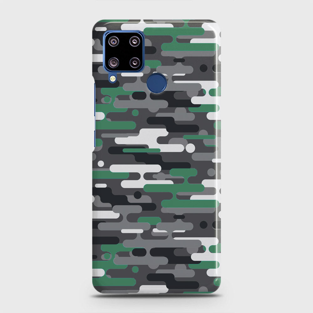 Realme C15 Cover - Camo Series 2 - Green & Grey Design - Matte Finish - Snap On Hard Case with LifeTime Colors Guarantee