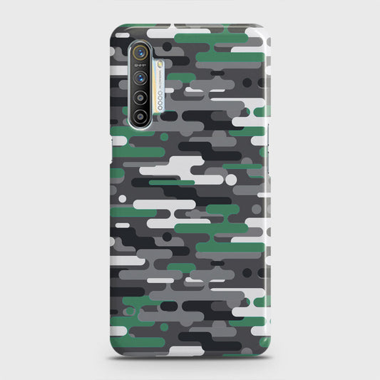 Realme XT Cover - Camo Series 2 - Green & Grey Design - Matte Finish - Snap On Hard Case with LifeTime Colors Guarantee