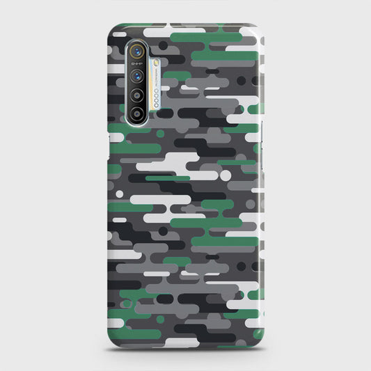 Realme XT Cover - Camo Series 2 - Green & Grey Design - Matte Finish - Snap On Hard Case with LifeTime Colors Guarantee