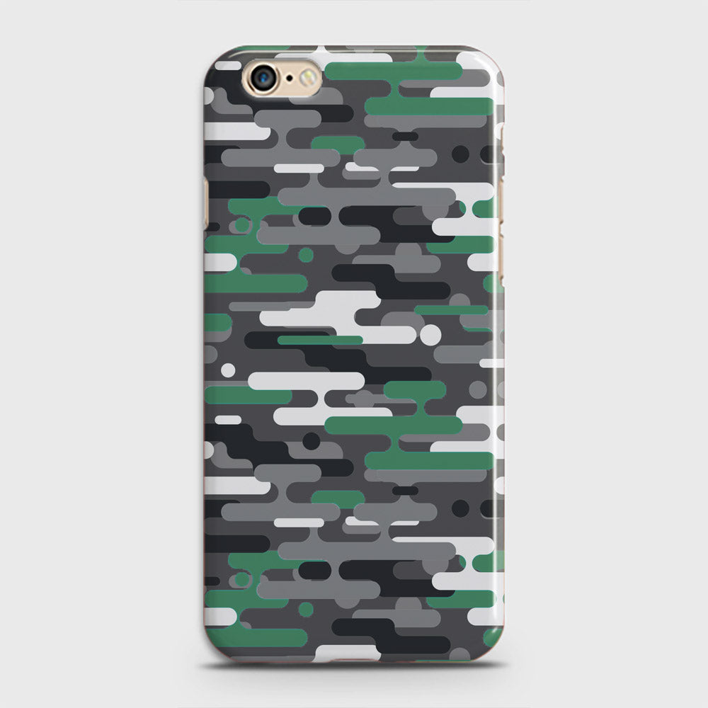 iPhone 6 Cover - Camo Series 2 - Green & Grey Design - Matte Finish - Snap On Hard Case with LifeTime Colors Guarantee