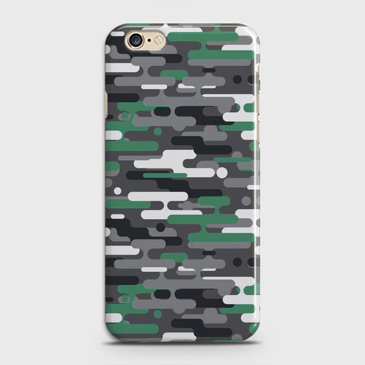 iPhone 6 Cover - Camo Series 2 - Green & Grey Design - Matte Finish - Snap On Hard Case with LifeTime Colors Guarantee